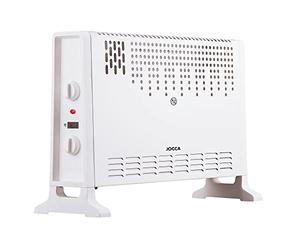 Jocca Convector/Radiador Eléctrico/Calefactor | Termostato 3 potencias 750,1250,2000W, Calor uniforme, Opción de ventilador, Función turbo, Piloto luminoso de funcionamiento (Blanco)