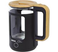 JOCCA Eléctrico Hervidor de Agua 1,8L, Nature-Line Negro, 360° Basis, Borosilik