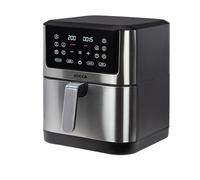Jocca - Freidora de Aire 8 L| Airfryer Gran Capacidad| Freidora sin Aceite 8 Litros| Pantalla LED Táctil| Cocina Sana| Horno de Aire| Temporizador| Temperatura Ajustable| 1800W| Plata