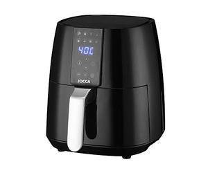 Jocca - Freidora de Aire Caliente 3,8L | Freidora Sin Aceite | Cocina Sana | 1450W de Potencia | Protección sobrecalentamiento | Mango con tacto frío (Plata/Negro)