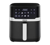 JOCCA - Freidora de Aire Digital 6,5L | Airfryer con Pantalla LED Táctil, 9 Programas Automáticos, Rejilla Antiadherente, Función Descongelar y Apagado Automático