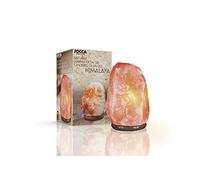 Jocca - Lámpara de Sal Natural del Himalaya/ 1-2kg con Base de madera/Interruptor y Bombilla/Ambiente relajante (Enchufe UK)