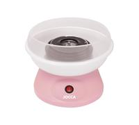 Jocca - Máquina de algodón de azúcar rosa | 520 W | Compatible con caramelos y azúcar común | Incluye cuchara medidora y 10 palitos | Diseño compacto 26×26×17 cm