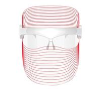 JOCCA - Máscara Facial con Luz LED 7 Colores, Rejuvenecimiento y Cuidado de la Piel, Antiedad, Recargable USB, 30 Líneas de Luz, Transparente