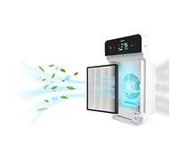 Jocca - Purificador de Aire con Filtro HEPA para Alergias Estacionales | Captura y elimina alérgenos | Filtro HEPA 13 | Temporizador y Programador | Incluye mando a distancia| hasta 30m²| Luz UV