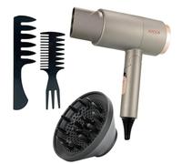 JOCCA - Secador de Pelo Plegable con Difusor y Accesorios Incluidos/Potencia 1800-2200W / 3 Temperaturas y 2 Velocidades/Función Golpe Aire Frío