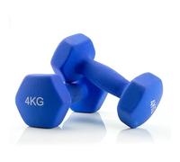 Set de 2 pesas Jocca de 2 kg o 4 kg cada una, ideal para tonificar, fortalecer y perder grasa. Mancuernas compactas, ergonómicas y resistentes, fabricadas en hierro con PVC o látex. Perfectas para