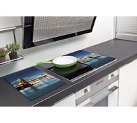 Jocca - Set de 2 Tablas Cubre Vitrocerámica con Diseño Puente/Elevaciones 4cm/Cristal Templado/Tablas de Cortar/Resisten el Calor/2 unidades