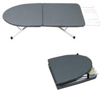 JOCCA - Tabla de Planchar Plegable 80x30 cm | Compacta y Acolchada, con Soporte Metálico para Plancha, Patas Antideslizantes y Diseño Gris Oscuro