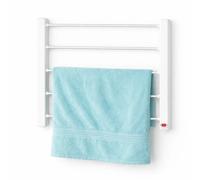 Jocca - Toallero Electrico de Pared 65W, Radiador Calefactor para Baño con 5 Barras de Aluminio, Secatoallas con Luz Indicadora, Kit de Montaje Incluido, Blanco