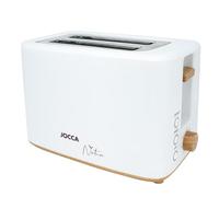 JOCCA - Tostadora 2 Rebanadas, Tostador Línea Nature/ 7 Niveles de Tostado/Función Descongelar, Recalentar y Cancelar/Recogemigas/Ranuras anchas para distintos tipos de Pan, Bollería (Blanco)