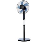 Jocca - Ventilador de Pie 45W| 3 Velocidades| Base Redonda| Diamétro 40cm| Altura Ajustable 125cm| 5 Aspas| Silencioso| Negro| Ruido 53 dB(A)| Rendimiento de Alta Velocidad