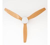 Jocca Ventilador de Techo con Luz LED - Blanco | Motor DC Silencioso | 3 Aspas ABS | 6 Velocidades | Control Remoto | Temporizador 8h | Diámetro 132 cm