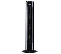 Jocca - Ventilador de Torre 74 cm con Mando a Distancia, 3 Velocidades, 3 Modos de Viento, Oscilación 75º, Temporizador 7,5 h y Apagado Automático, Blanco (Negro)