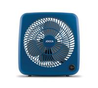 Jocca - Ventilador Pórtatil de Suelo o Mesa| 5 Aspas| 3 Velocidades| Apagado Automático| Temporizador| Box Fan| Antivuelco| 30cm Diámetro| Hogar u Oficina| (30W Azul)