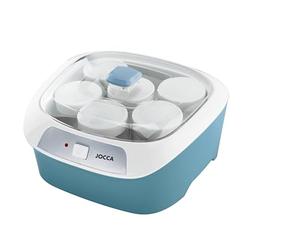 JOCCA - Yougurtera 6 Tarros de cristal / 170ml cada uno/Potencia 20W / Control Automático de Temperatura/Apto para el lavavajillas/Haz tus propios yogures/Yogures naturales sin conservantes