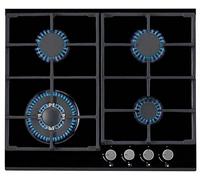 Jocel Placa a Gas Encastrable de Cristal JP4GV011091, 4 quemadores, Ignición automática