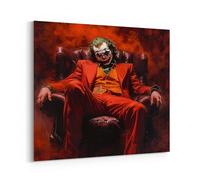 Jocker mit bösem Blick Comic Figure Deko XXL | Cuadro Lienzo XXL | Joker Fotos Pared 80 x 80 cm