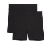 Jockey 2 Pack Bike Short 5'' Pantalones Cortos Lssige, Deep Black/Deep Black, S para Mujer
