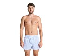 Jockey 2-Pack Rayas Y Pantalones Cortos Bóxer De Hombre Tejido Stralley, Azul/Blanco