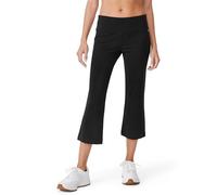 Jockey Active Cotton Stretch Slim Flare Capri Pantalones de Yoga, Negro, Large Mujeres