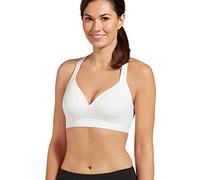 Jockey Active Mid Impact Molded Cup Seamless Sports Bra Sujetador Deportivo, Opaco, Blanco, Medium Mujeres