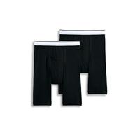 Jockey Men's Underwear Pouch Boxer Brief - 2 Pack, black, M