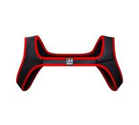JOCKMAIL Arnés de pecho para hombre, neopreno, pecho, arnés, arnés, protección de hombro, rojo, S/M