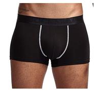 JOCKMAIL Boxer para Hombre Calzoncillos Modal Suave Ropa Interior para Hombre Micro Separar Bolsa Doble Bolsa Boxers Terapia Cuidado de la Salud Calzoncillos Boxer (M, Black)