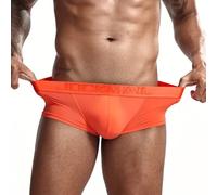 JOCKMAIL Calzoncillos Hombre Boxer Calzoncillos Tipo bóxer de Seda de Hielo para Hombre Ropa Interior Cómoda (FR/ES, Letras, XL, Regular, Regular, Naranja)