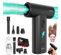 JOCO US Aspiradora de aire con ventilador de chorro de metal, potente tiempo de funcionamiento de 35 a 180 minutos, motor sin escobillas de 110 K RPM, soplador de aire comprimido eléctrico de carga