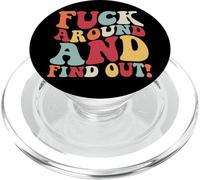 Joder Alrededor Y Descubre Retro F Alrededor Descubre FAFO PopSockets PopGrip para MagSafe