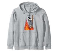 Joder Bruja ardiendo en Llamas Chica sin molestias Fumar Diversión Sudadera con Capucha