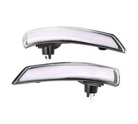 Jodriva 2 luces de señal de giro dinámicas for espejo retrovisor, indicador secuencial, lámpara intermitente de ala lateral, for Ford, Focus, MK2 MK3 2012-2018 Luz intermitente del coche(Transparent S