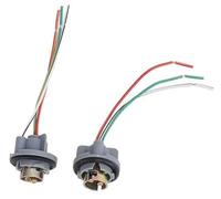 Jodriva 2 Soportes for luz de Freno Trasera, Conector Impermeable for luz de Giro, portalámparas LED con arnés de cableado, for Faros Delanteros y Luces traseras de Coche. Soporte de Montaje para luz