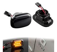 Jodriva 2 uds, for Lexus, for GS GS300 RX300 RX330 RX350 RX XU1 indicador Lateral dinámico luz indicadora secuencial Canbus ámbar Ahumado Luz Intermitente del Coche(2pcs No Dynamic)