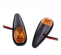 Jodriva 2 uds, for MINI, luz de motocicleta, señal giro, intermitentes, 12V, Cafe Racer FZ6R ER6N LTZ400 Z750 MT09 CBR125R Luz intermitente de motocicleta(Schwarz)