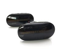Jodriva 2 uds indicador Lateral ámbar dinámico luz de señal de Giro Intermitente secuencial, for Civic, del Sol S2000, for Acura, Integra 1994-2001 Luz Intermitente del Coche(Dynamic Smoked Case)