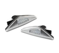 Jodriva 2 uds lámpara indicadora luz de posición Lateral Caja ahumada Transparente sin ámbar dinámico, for, E70 X5 F25 X3 E71 X6 2007-2013 Luz Intermitente del Coche(No Dynamic Clear)