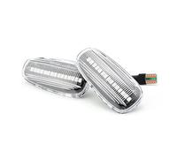 Jodriva 2 uds Luces de posición Lateral de Guardabarros de Flujo dinámico luz de señal de Giro ámbar, for Opel, Zafira A 1999-2005 Astra G 1998-2009 Luz Intermitente del Coche