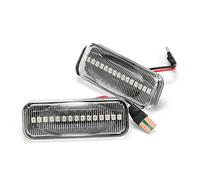 Jodriva 2 uds Luces Intermitentes dinámicas Intermitentes 12V luz de posición Lateral Streamer con Luces Laterales de Coche Emark, for Opel, Omega B 2021 Luz Intermitente del Coche(Transparent)