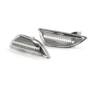 Jodriva 2 uds Luces Laterales secuenciales 12V lámpara de Coche Intermitente indicador Lateral dinámico luz de Giro, for Opel, Mokka, Chevrolet, Trax Luz Intermitente del Coche(Transparent)