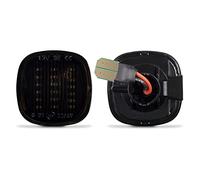 Jodriva 2 uds luz de posición Lateral ámbar dinámica señal de Giro luz Intermitente secuencial lámparas de Guardabarros, for, A3 8L A4 8D A4 S4 B5 Luz Intermitente del Coche(No Dynamic Smoked)