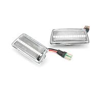 Jodriva 2 uds luz de posición lateral intermitente secuencial luz de señal de giro de posición lateral de flujo dinámico, for Opel, Astra H Zafira B Corsa D Luz intermitente del coche(Transparent shel