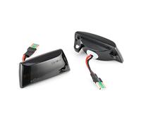 Jodriva 2 uds luz de posición Lateral Intermitente secuencial luz de señal de Giro de posición Lateral de Flujo dinámico, for Opel, Astra H Zafira B Corsa D Luz Intermitente del Coche(Smoked Shell)