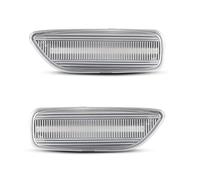 Jodriva 2 uds luz de señal de Giro ámbar dinámica Guardabarros indicador Lateral Delantero Lampfit, for, S60 S80 V70 II XC90 XC70 Luz Intermitente del Coche(Dynamic Clear Case)