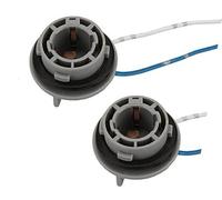 Jodriva 2x 1156 Portalámparas Cable de cobre ABS Conector de bombilla P21W / BA15S Portalámparas de luz de freno Señal de giro Luz de freno trasera Base de luz LED Soporte de montaje para luz trasera(