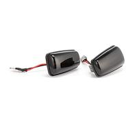 Jodriva 2x lámpara indicadora de luz de señal de giro de marcador lateral dinámico de humo, for 106 306 406 806 Expert, for Partner, for Citroen, Jumpy, for Fiat, Luz intermitente del coche(Smoked bla