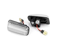 Jodriva 2x lámpara indicadora de luz de señal de giro de marcador lateral dinámico de humo, for 106 306 406 806 Expert, for Partner, for Citroen, Jumpy, for Fiat, Luz intermitente del coche(Crystal wh