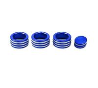 Jodriva 5 Series E60 E61 2004-2010 Interior del coche aire acondicionado volumen Tune Knob botón cubierta anillo embellecedor Anillo embellecedor para perilla de aire acondicionado(Style 1 Blue)